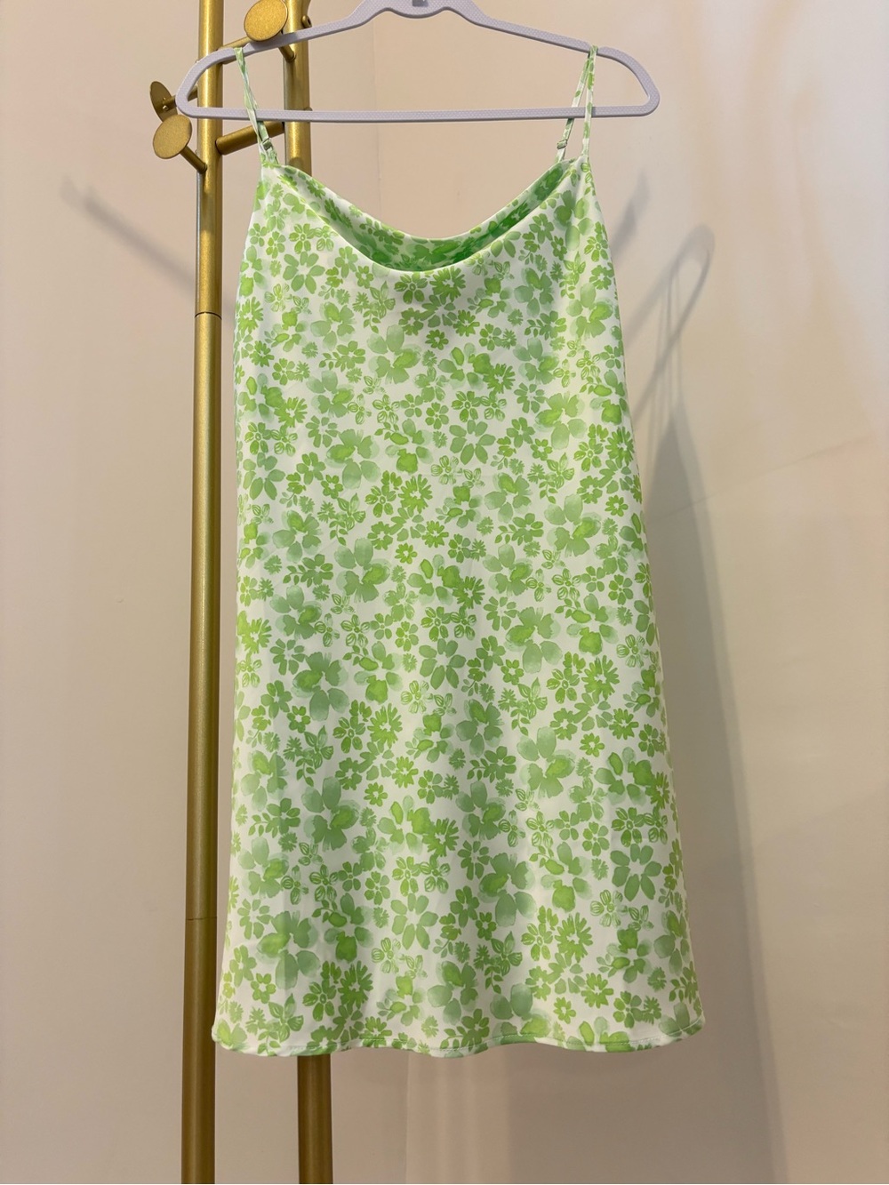 Green Floral Slip Dress